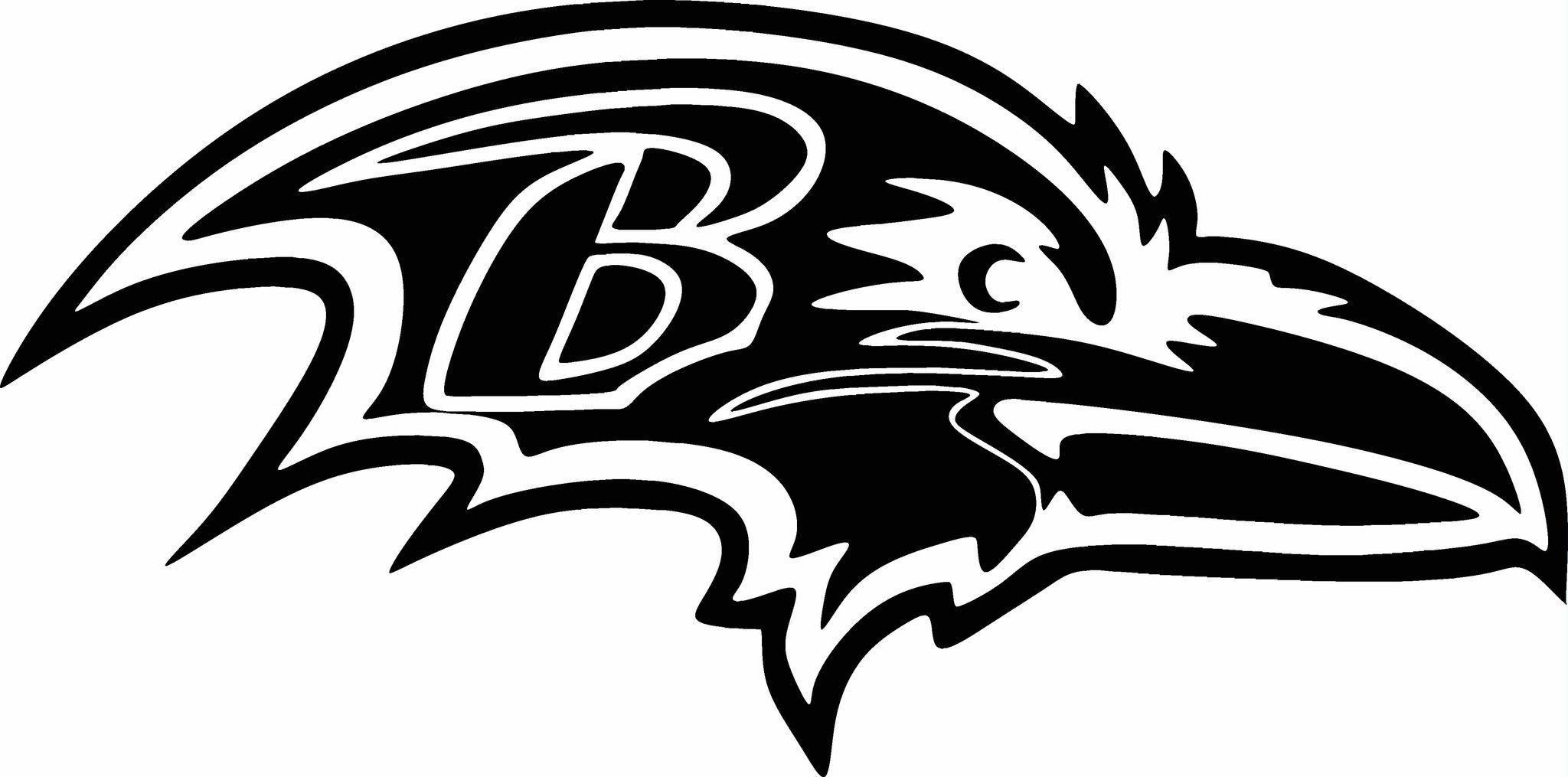 Black and white ravens logo