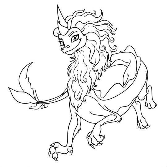 And you get a bird â here have some raya and the last dragon coloring