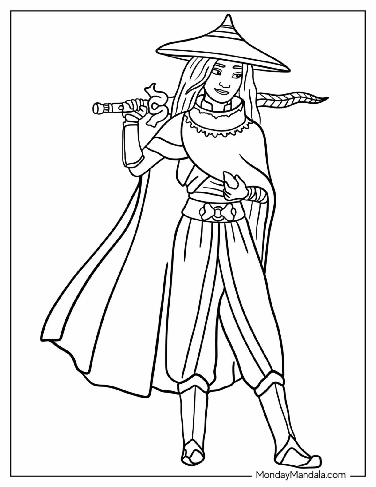 Raya the last dragon coloring pages free pdfs
