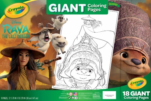 Crayola giant coloring pages raya and the last dragon ct