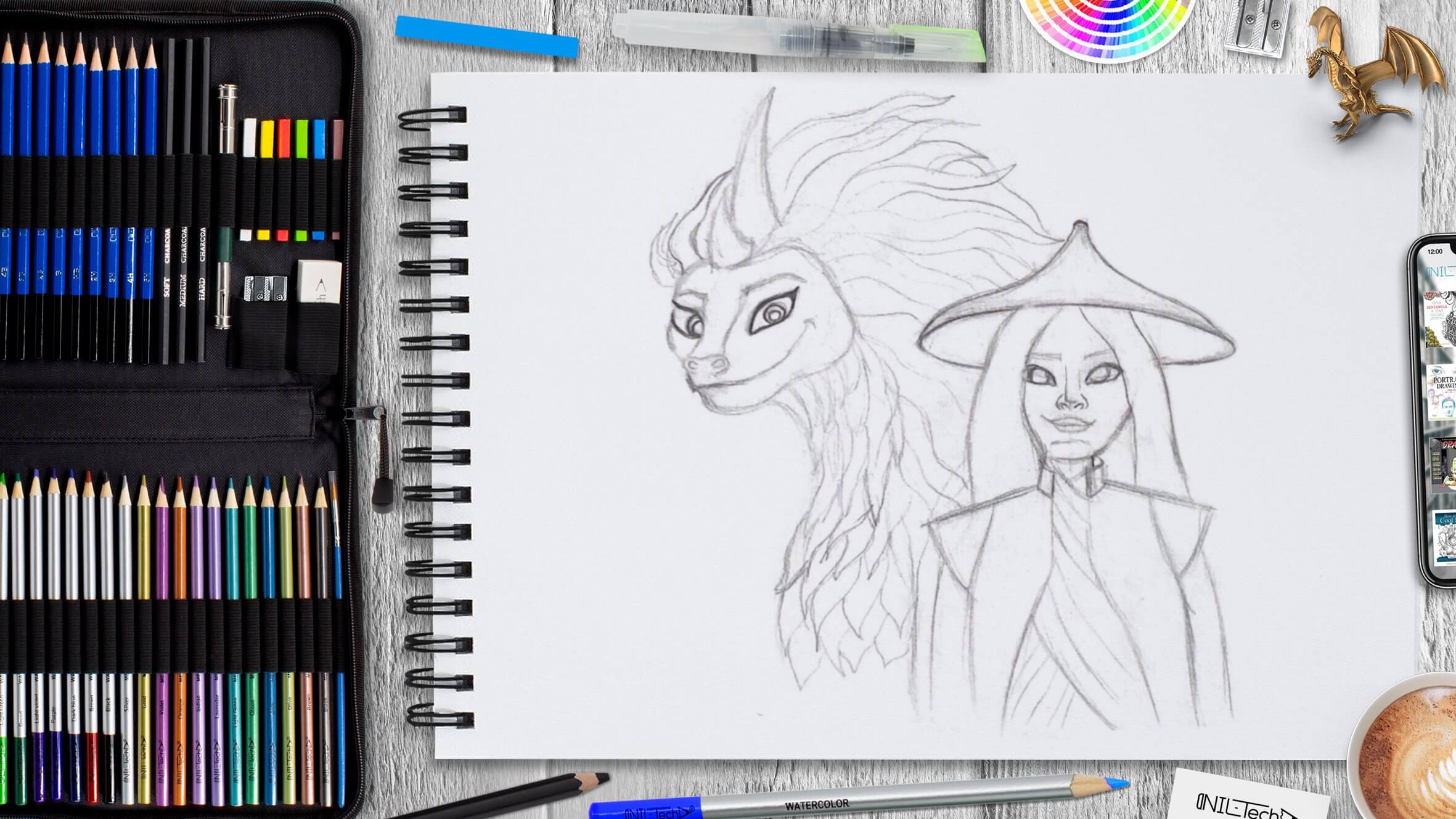 How to draw raya and the last dragon nil tech