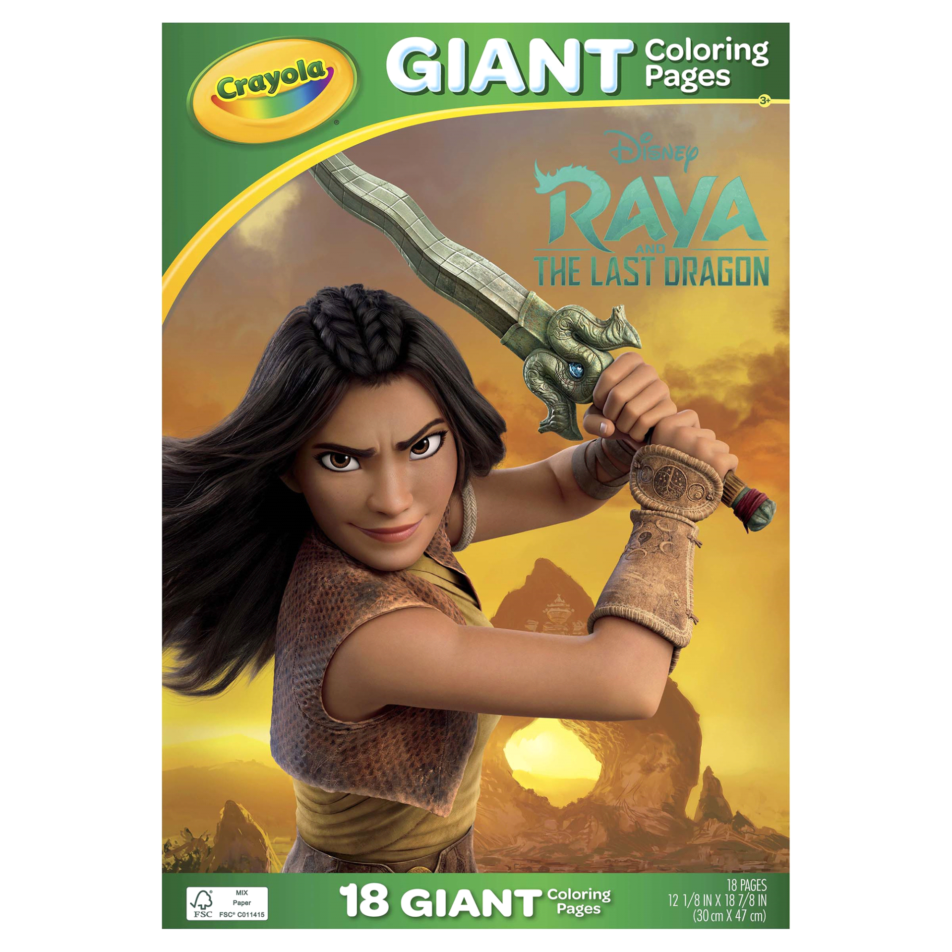 Crayola raya and the last dragon giant coloring pages ct