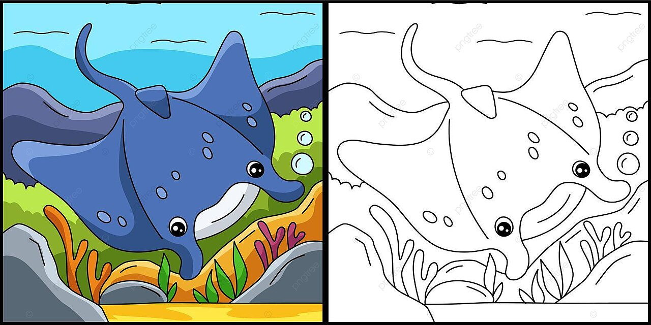 Manta raya pãgina para colorear color ilustraciãn color salvaje colorido vector png dibujos color dibujos salvaje dibujos colorido png y vector para dcargar gratis