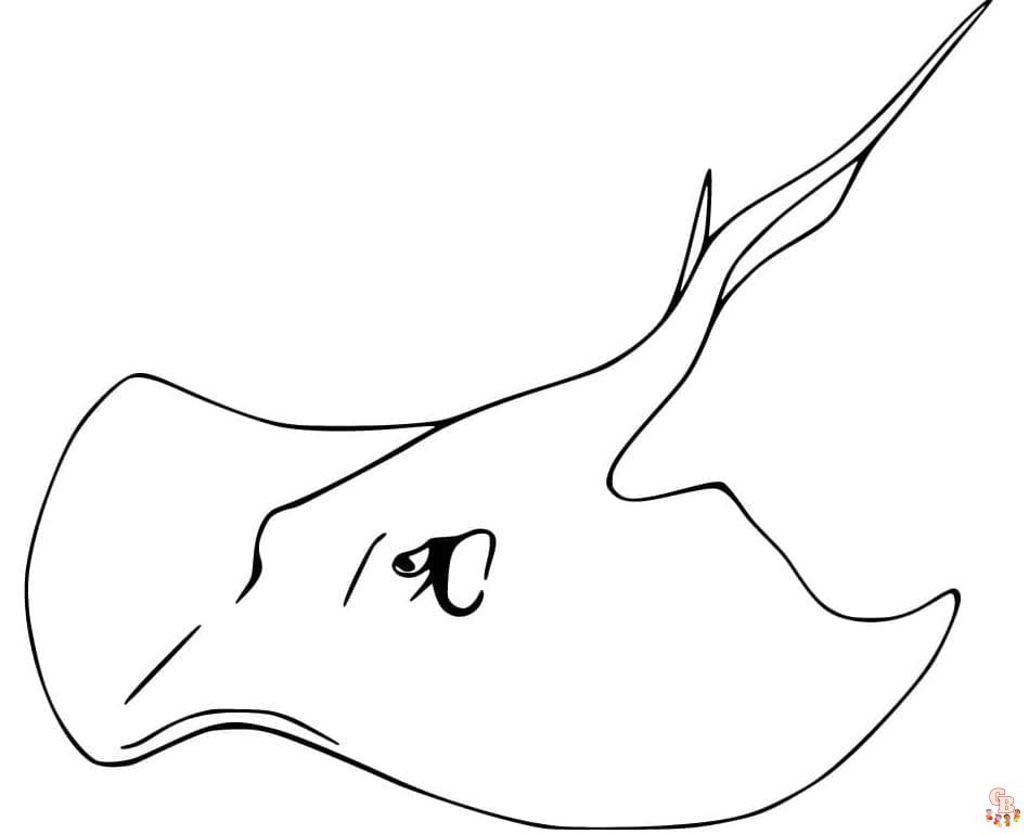 Pãginas para colorear de mantarrayas imprimibles gratis para niãos y adultos