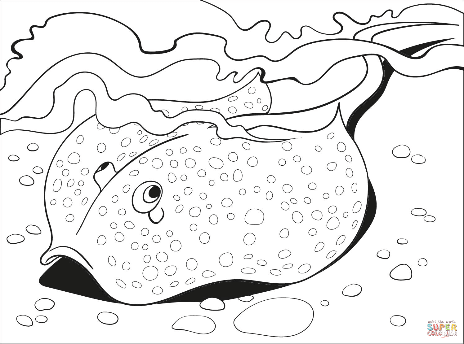 Dibujo de mantarraya para colorear dibujos para colorear imprimir gratis