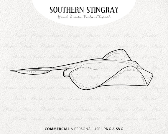 Imãgenes prediseãadas del vector de la mantarraya del sur ilustraciãn de svg de pez rayo impresiãn