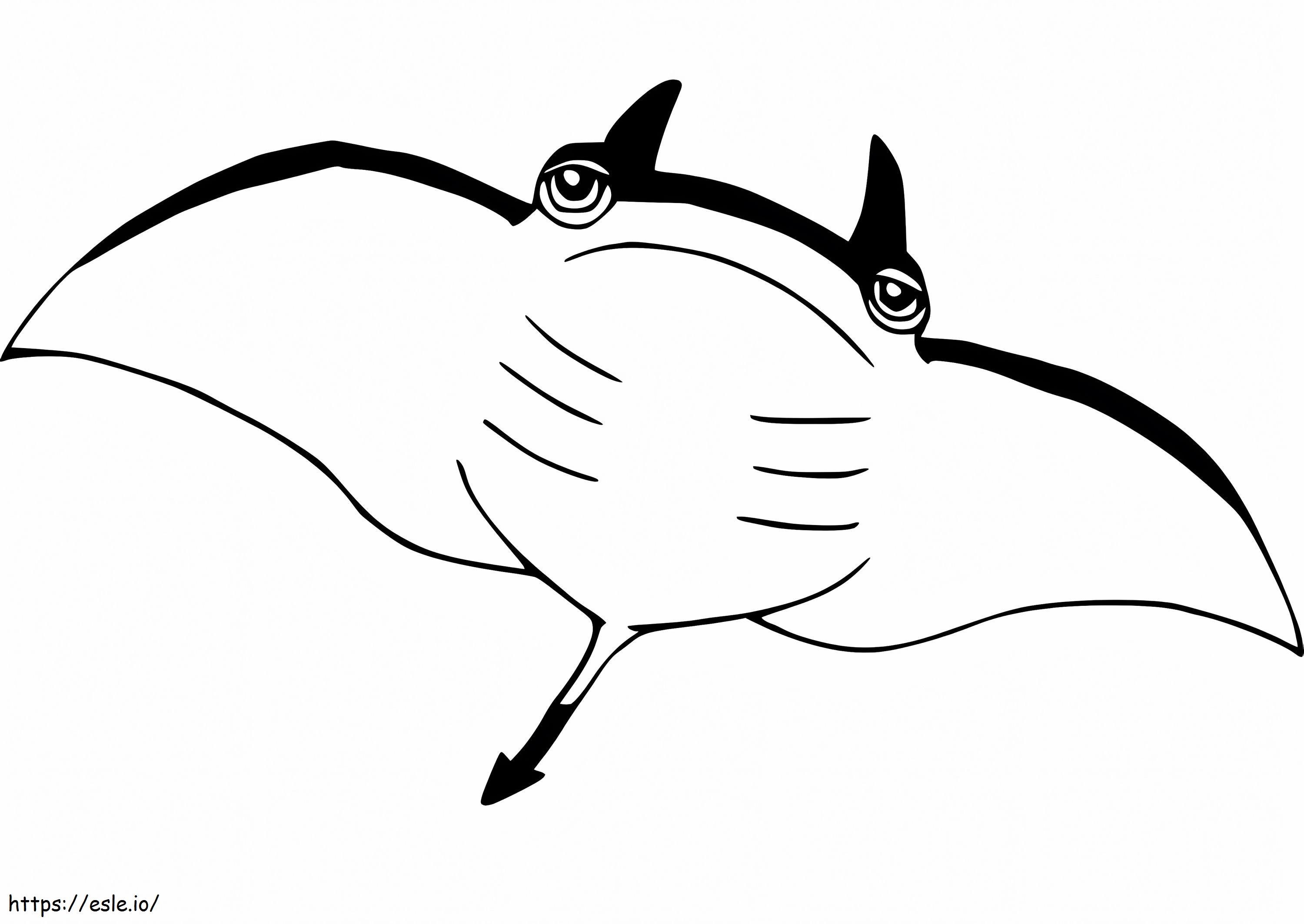 Mantarraya gigante para colorear