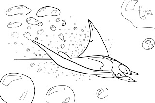 Dibujos de manta rayas
