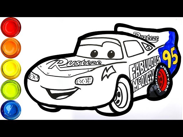 Draw a car fabulous lightning mcqueen for kids cars coloring page ð tim tim tv