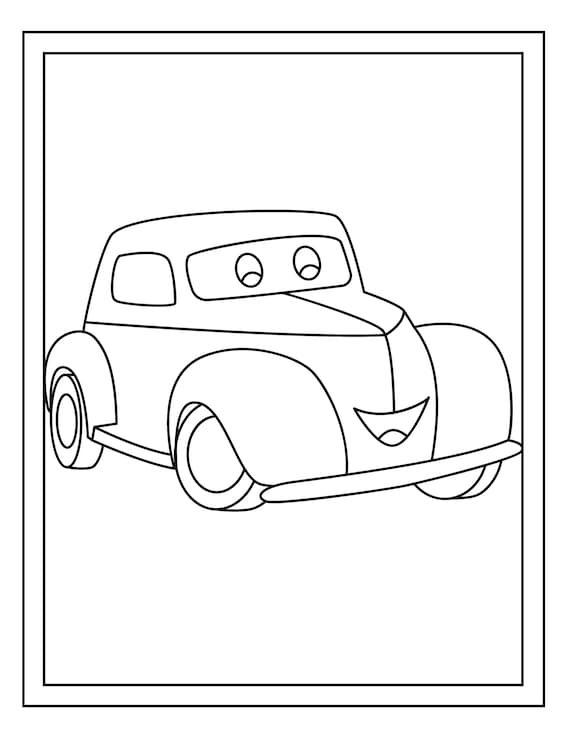 Cute cars coloring pages for kids cute printable coloring pages for children