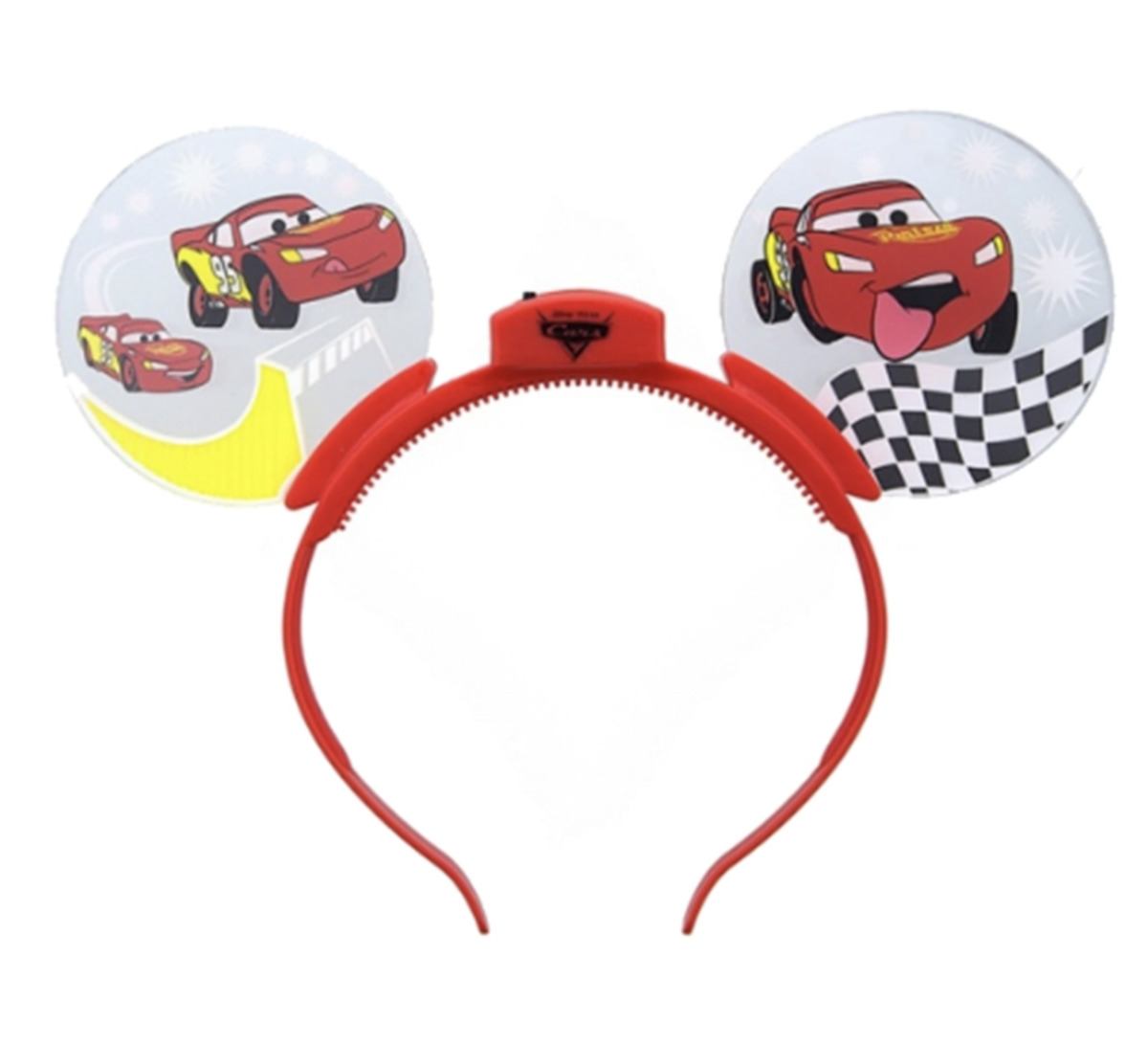 New disney parks cars lightning mcqueen light up glow mickey ears headband