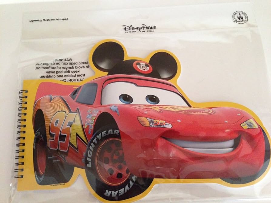 Disney parks cars lightning mcqueen notepad and coloring book by disney books