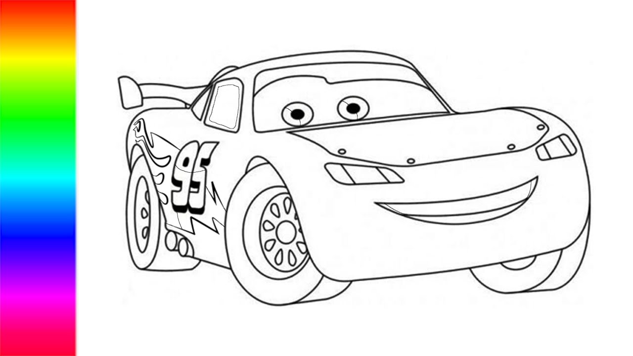 How to draw and paint lightning cqueen fro cars