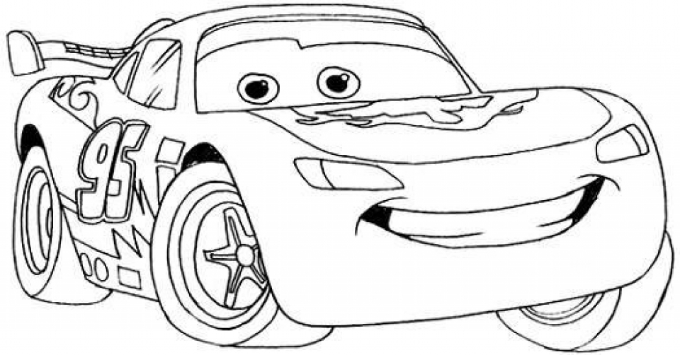 Get this free lightning mcqueen coloring pages