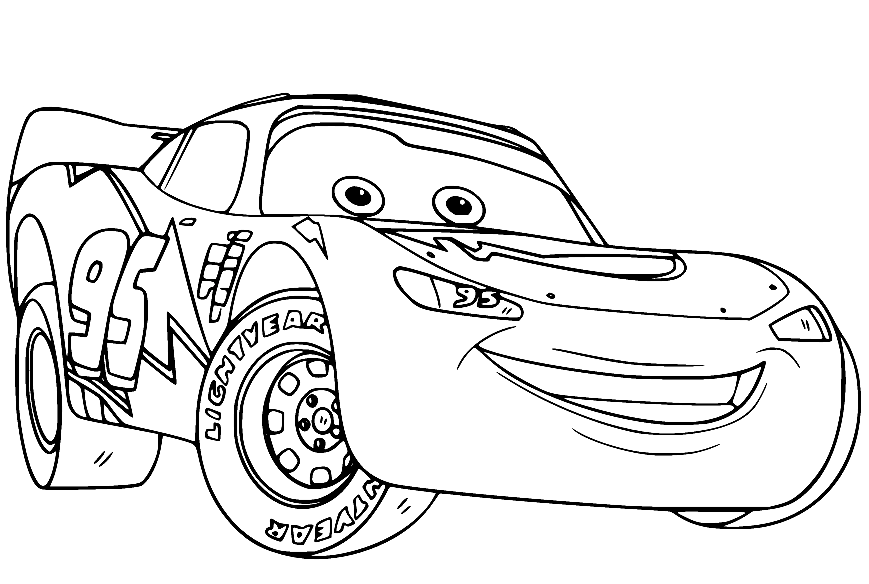 Lightyear lightning mcqueen coloring page