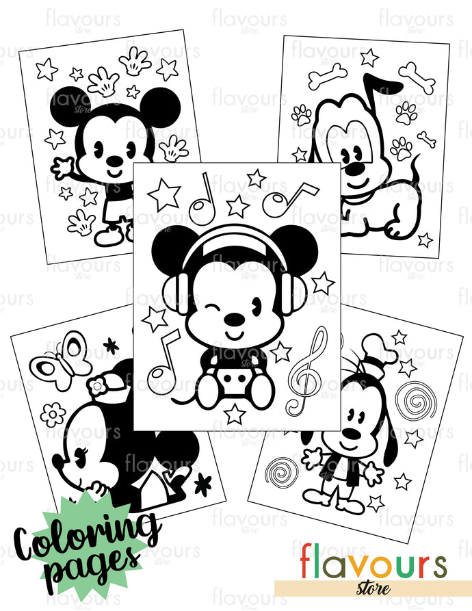 Disney cuties coloring pages â