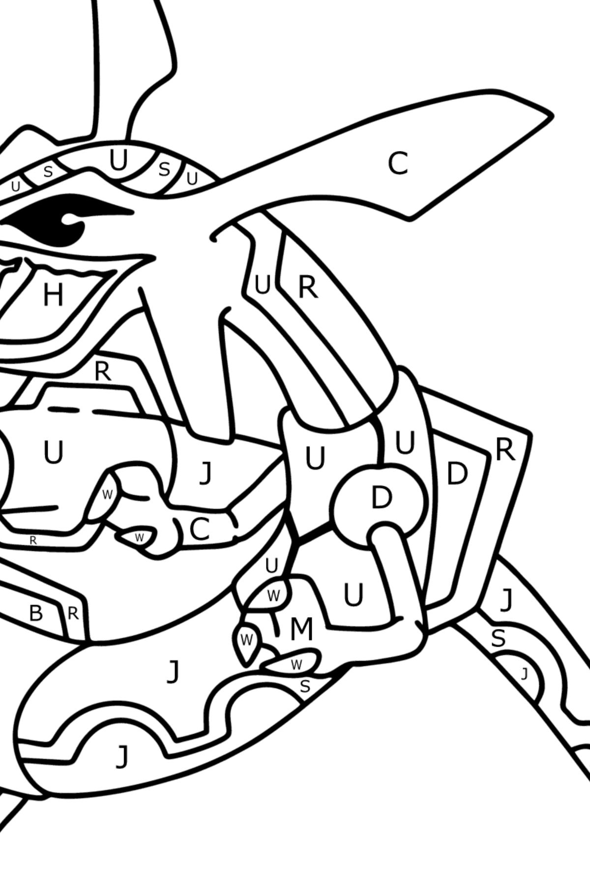 Coloring page pokemon go rayquaza â online and print for free