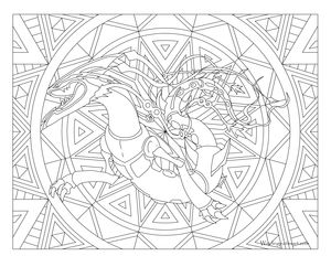 Mega rayquaza pokemon coloring page pokemon coloring pages mandala coloring pages pokemon coloring