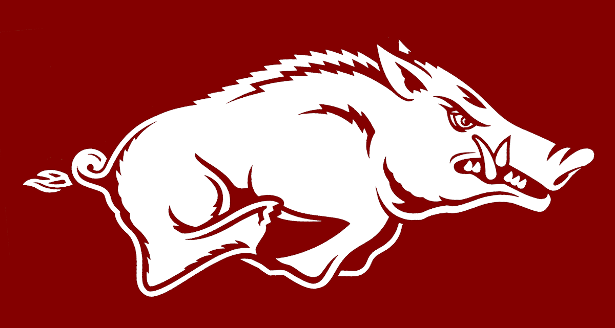 Razorback red changing to a darker shade