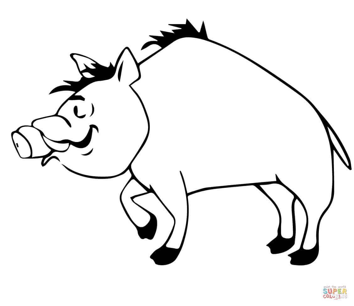 Wild hog coloring page free printable coloring pages