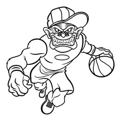 Logo gorilla basketball vector images