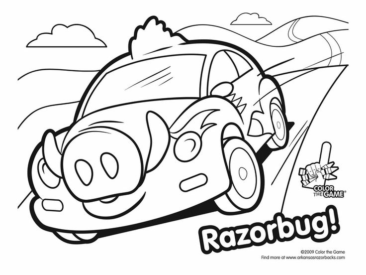 Colorful arkansas football coloring pages