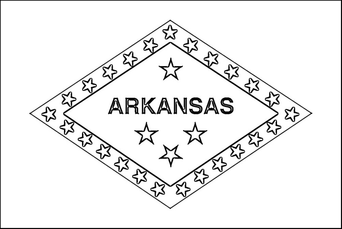 Arkansas flag coloring page purple kitty