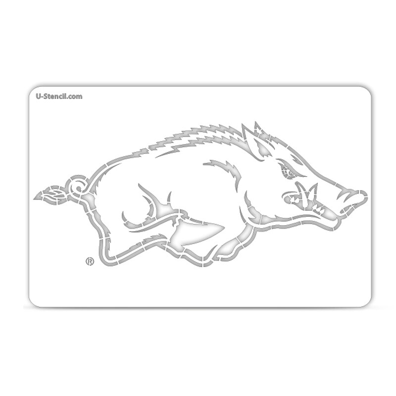 Arkansas razorbacks primary logo tailgater logo stencil