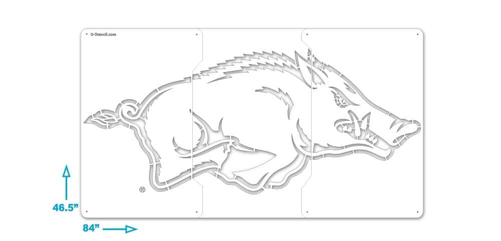 Arkansas razorbacks stencil kit