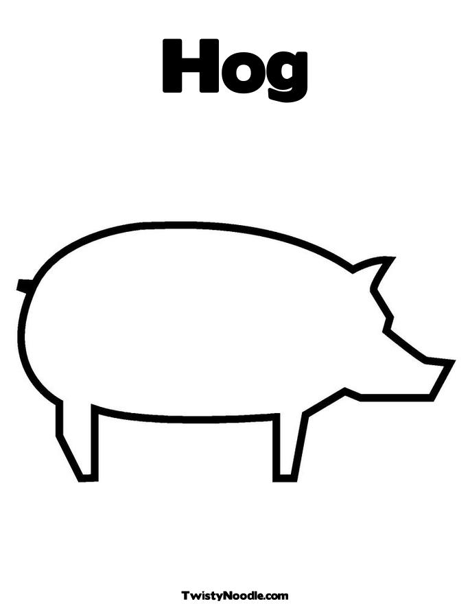Coloring picture of hog