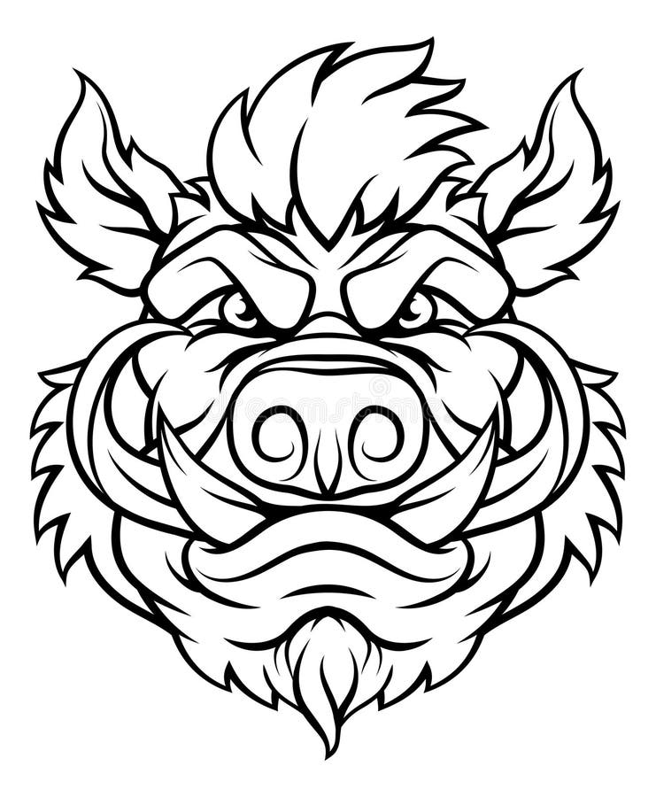 Wild boar coloring stock illustrations â wild boar coloring stock illustrations vectors clipart