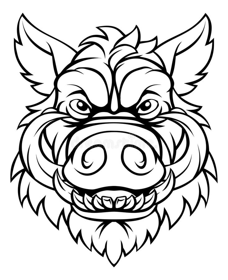 Wild boar coloring stock illustrations â wild boar coloring stock illustrations vectors clipart