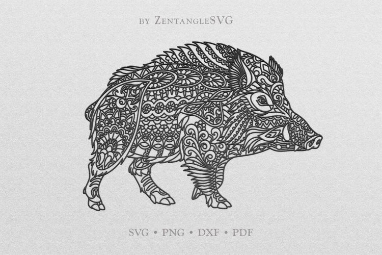 Boar svg razorback svg dxf cut files mandala wild pig svg