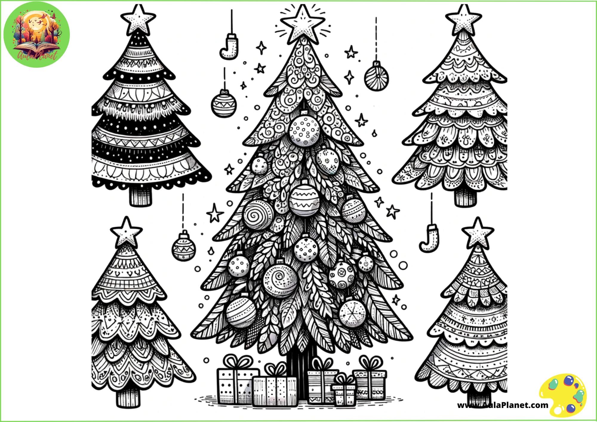 Ãrbol de navidad para colorear celebra las fiestas con creatividad