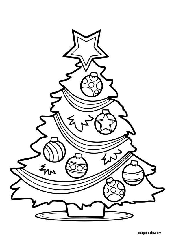 Ãrboles de navidad para colorear y cãmo dibujar un ãrbol navideão