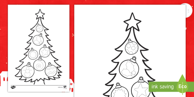 Ficha de motricidad fina el ãrbol de navidad infantil