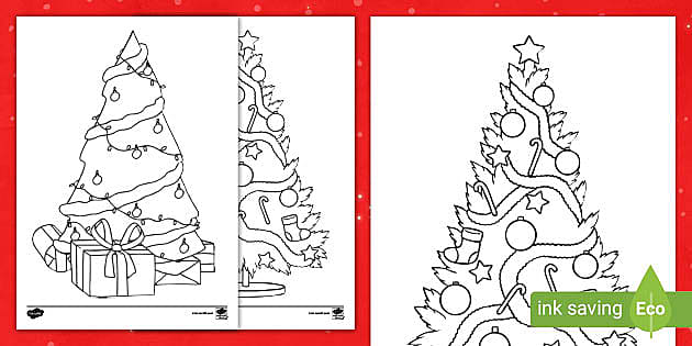 Hojas de colorear ãrbol de navidad para colorear