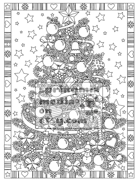 Pãgina para colorear de navidad christmas treats holiday coloring book adulto para colorear holiday xmas tree