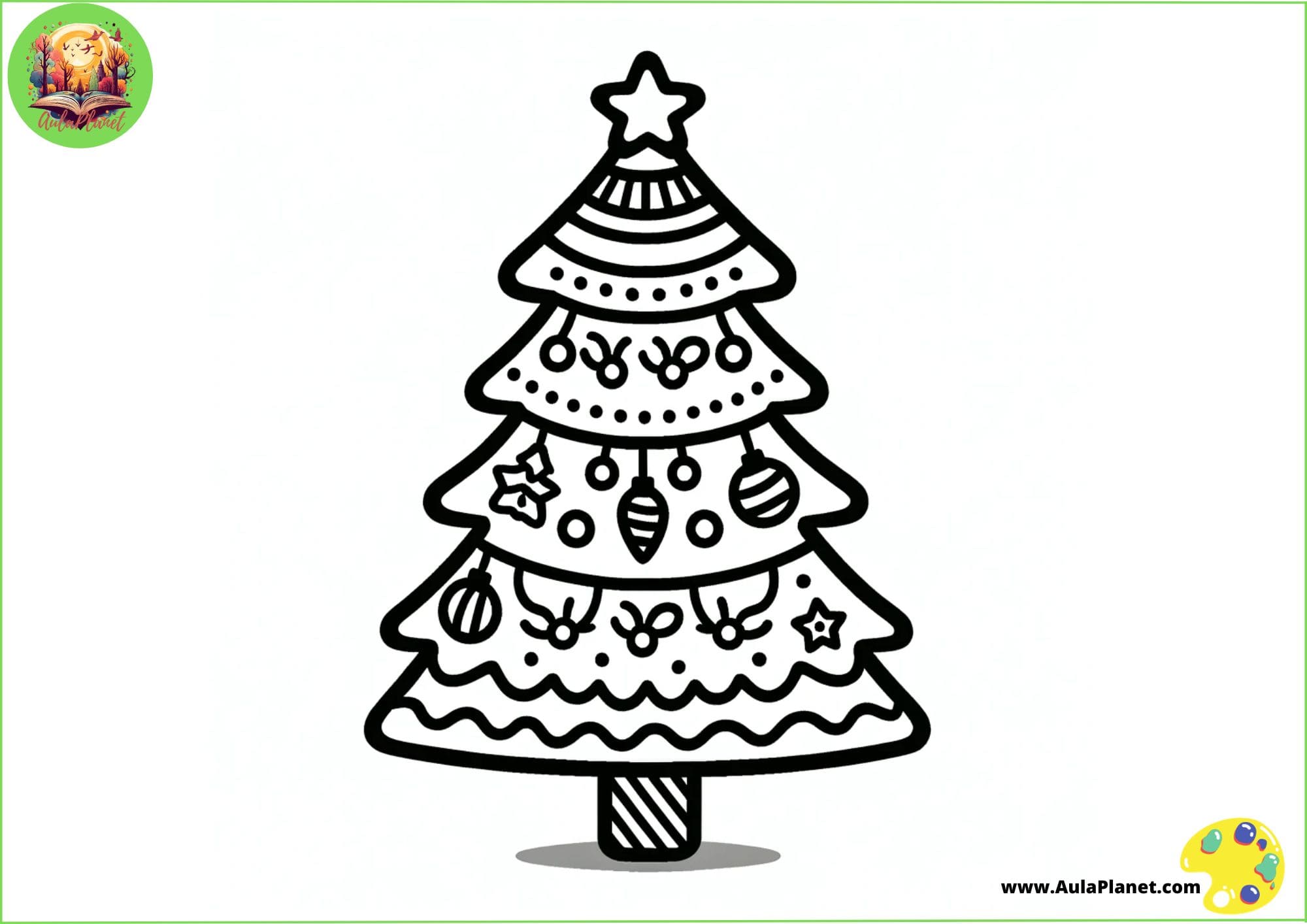 Ãrbol de navidad para colorear celebra las fiestas con creatividad
