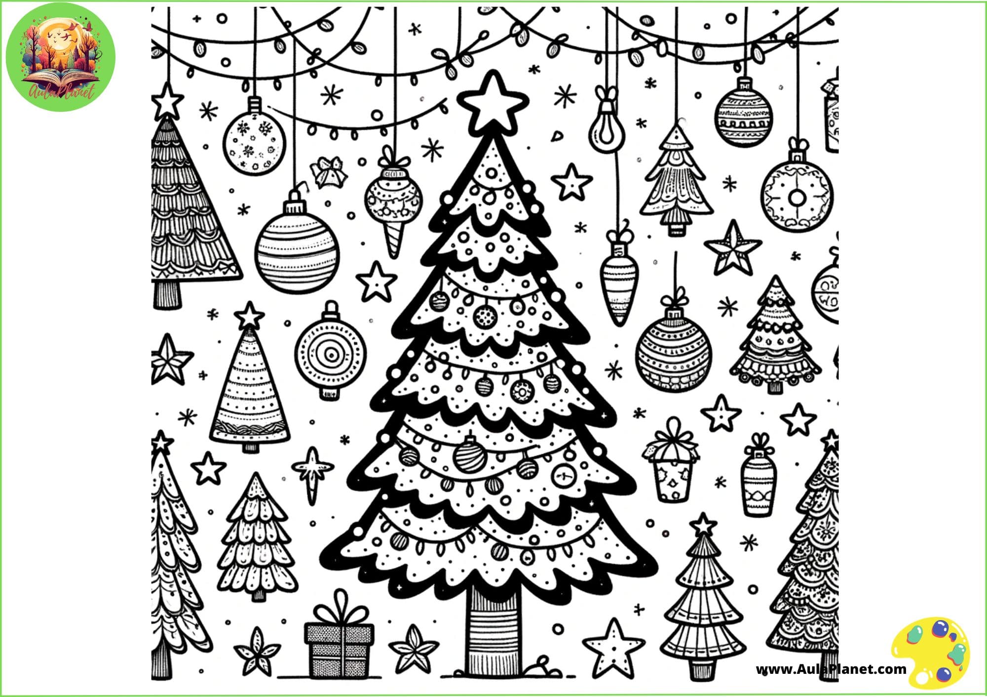 Ãrbol de navidad para colorear celebra las fiestas con creatividad
