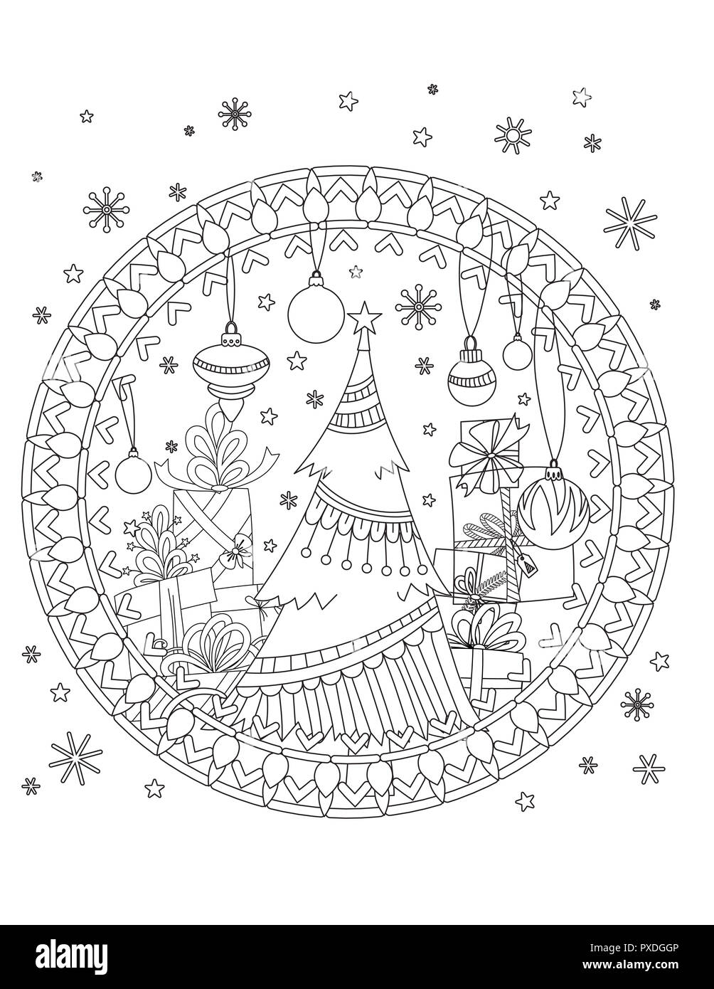 Coloring book page for kids and adult fotografãas e imãgen de alta roluciãn