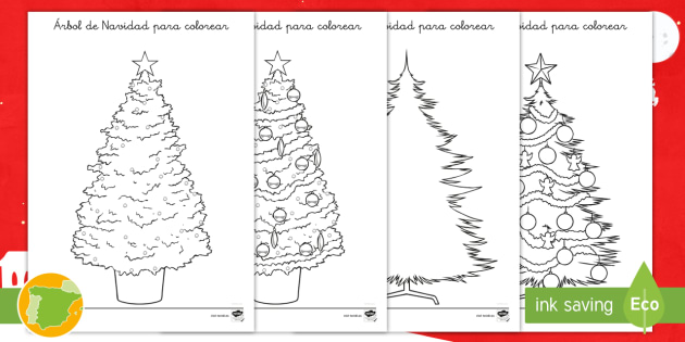 Ãrbol de navidad dibujo para colorear profor hizo