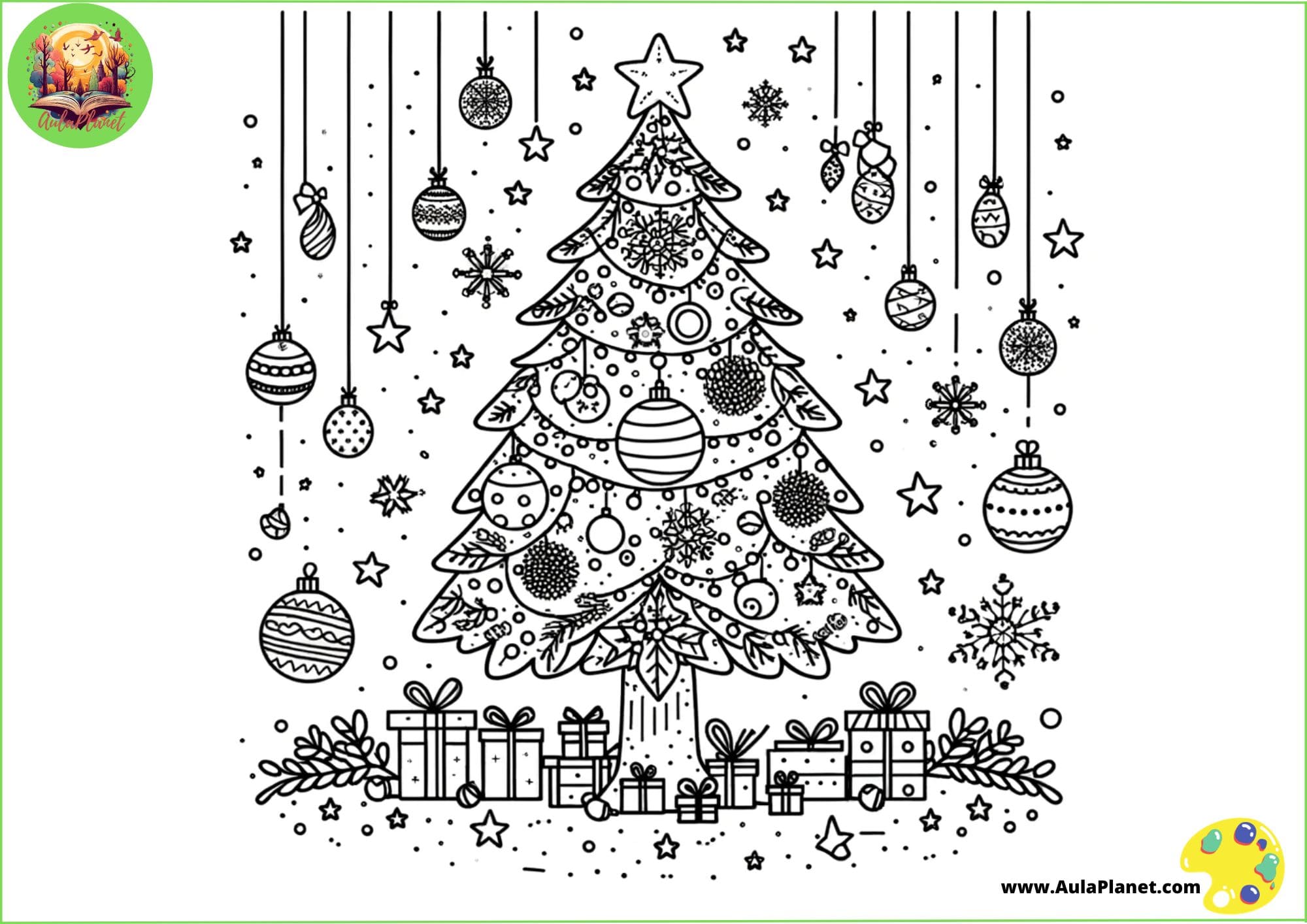 Ãrbol de navidad para colorear celebra las fiestas con creatividad