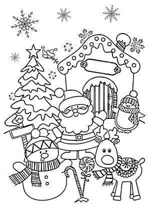 Dibujos e imagenes navidad para colorear y imprimir gratis para adultos y niãos