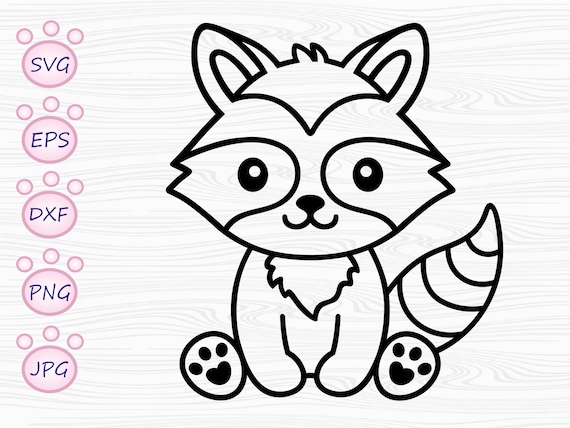 Buy raccoon outline svg online in india