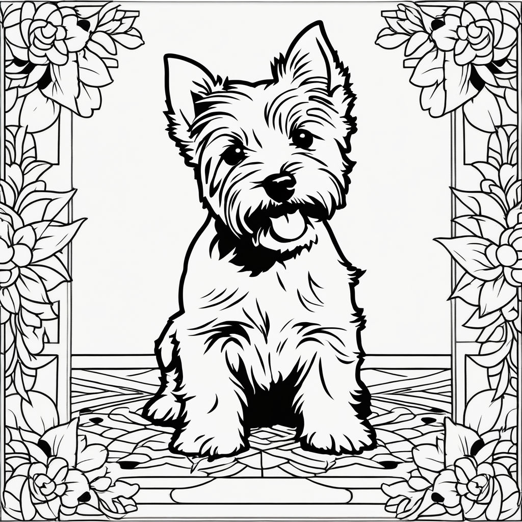Black and white coloring page