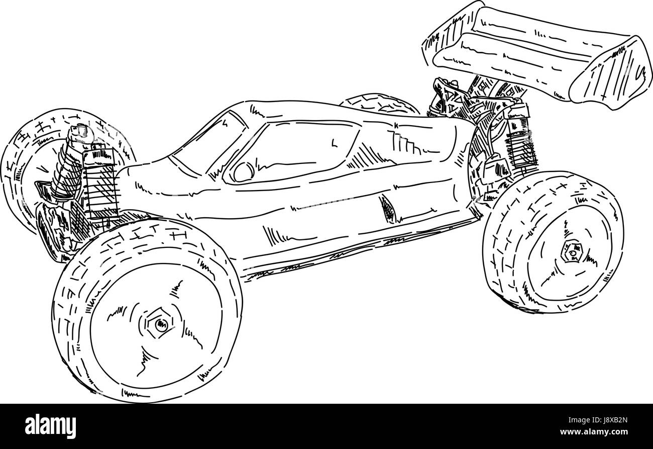 Rc car race black and white stock photos images