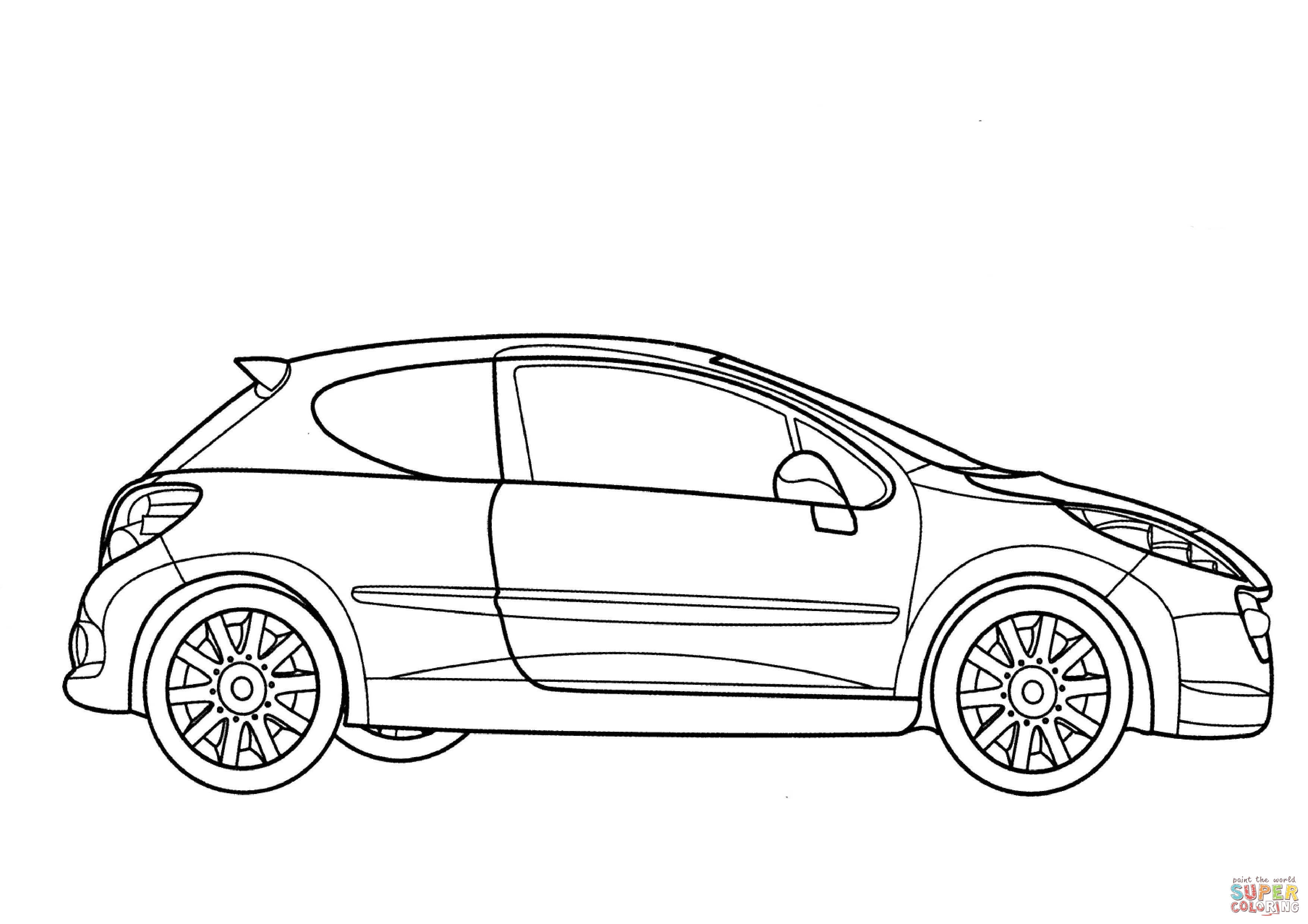 Peugeot rc coloring page free printable coloring pages