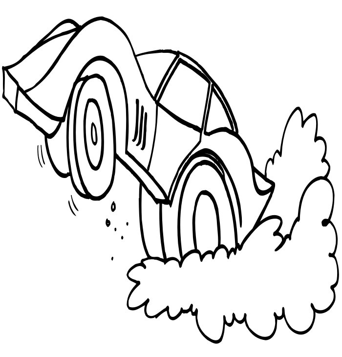Car coloring page speedy sports car