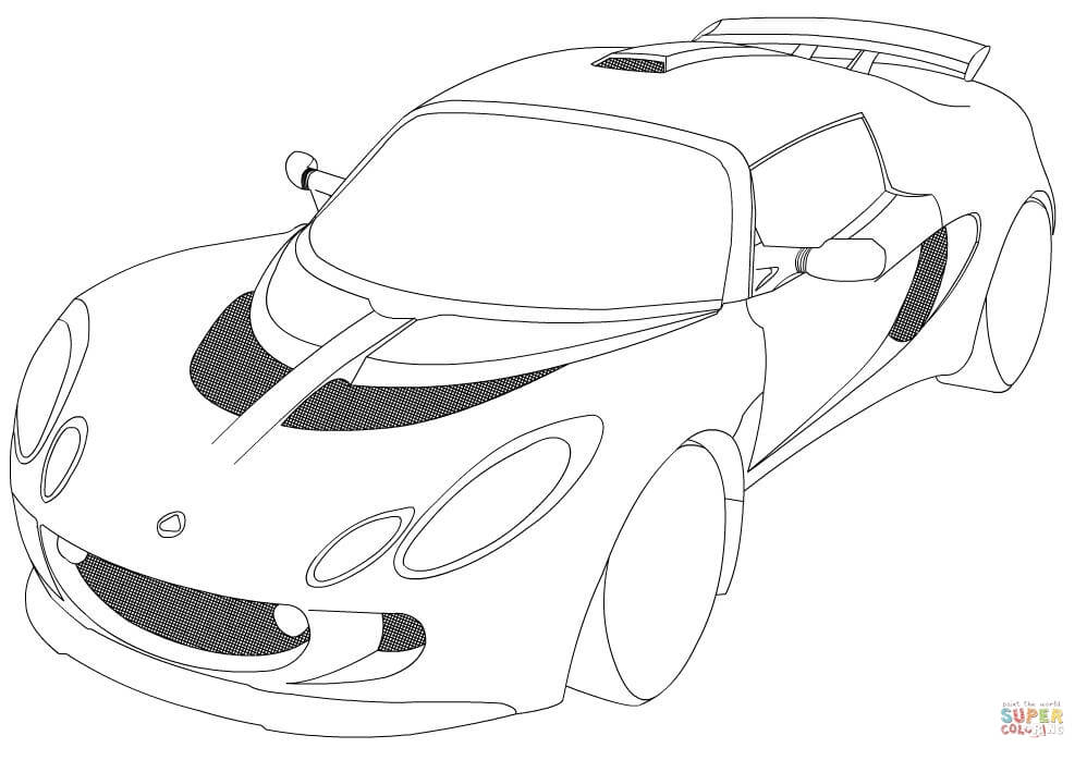 Lotus exige coloring page free printable coloring pages